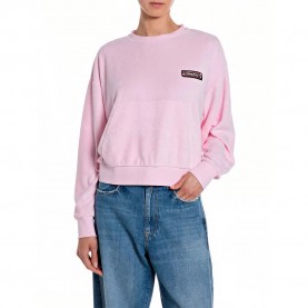 Блуза Replay W3801 .000.24008 sweatshirt - Pink (Flamingo Pink) блуза,дамски,блузи,replay,w3801,.000.24008,sweatshirt,pink,(flamingo,pink)
