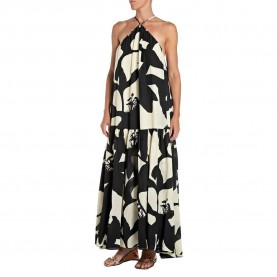 Рокля Replay W9245 .000.75108 sleeveless long dress - White / Black (White / Black) рокля,дамски,поли,и,рокли,replay,w9245,.000.75108,sleeveless,long,dress,white,black,(white,black)