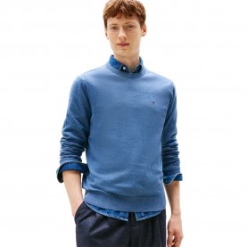 Блуза Tommy hilfiger Essential Ssnl sweater - Blue (Petrol Blue Heather) блуза,мъжки,пуловери,дамски,пуловери,tommy,hilfiger,essential,ssnl,sweater,blue,(petrol,blue,heather)