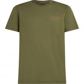 Тениска Tommy hilfiger Hotel short sleeve T-shirt - Green (Battle Green) тениска,мъжки,тениски,дамски,тениски,tommy,hilfiger,hotel,short,sleeve,t,shirt,green,(battle,green)