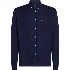 риза,с,дълъг,ръкав,мъжки,ризи,tommy,hilfiger,mw0mw40499,long,sleeve,shirt,blue,(dark,blue,indigo)