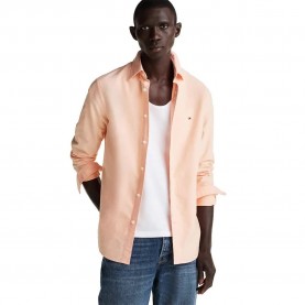 риза,с,дълъг,ръкав,мъжки,ризи,tommy,hilfiger,solid,heritage,oxford,rf,long,sleeve,shirt,orange,(brilliant,orange)