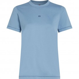Тениска Tommy hilfiger WW0WW45626 short sleeve T-shirt - Blue (Brisk Blue) тениска,мъжки,тениски,дамски,тениски,tommy,hilfiger,ww0ww45626,short,sleeve,t,shirt,blue,(brisk,blue)