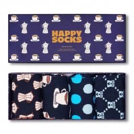чорапи,мъжки,чорапи,дамски,чорапи,happy,socks,coffees,gift,set,crew,socks,4,pairs,blue,(navy)
