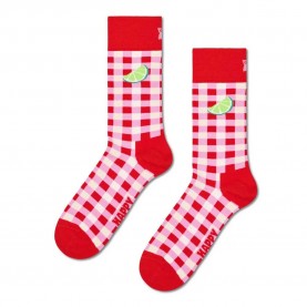 чорапи,мъжки,чорапи,дамски,чорапи,happy,socks,gingham,lime,crew,socks,red,(red)