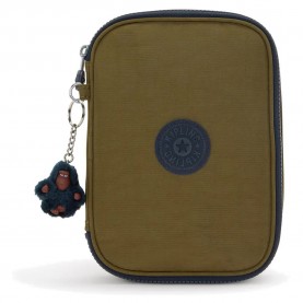 Kipling 100 Pens pencil case - Green (Bts Treasure Green) канцеларски,принадлежности,kipling,100,pens,pencil,case,green,(bts,treasure,green)
