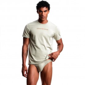 Emporio armani EM000377_AF19055 short sleeve base layer - Beige (Sage) мъжко,бельо,emporio,armani,em000377,af19055,short,sleeve,base,layer,beige,(sage)