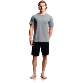 Пижама Emporio armani EM000400_AF18881 short sleeve pyjama - Black / Grey (Grey Melange / Black) пижама,мъжки,пижами,emporio,armani,em000400,af18881,short,sleeve,pyjama,black,grey,(grey,melange,black)