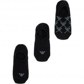 Чорапи Emporio armani EM000548_AF20653 no show socks 3 pairs - Black (Black / Black / Black) чорапи,мъжки,чорапи,дамски,чорапи,emporio,armani,em000548,af20653,no,show,socks,3,pairs,black,(black,black,black)