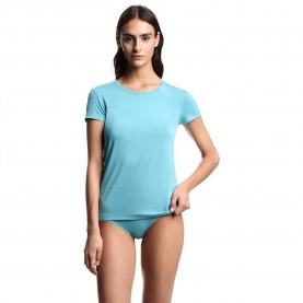 Emporio armani EW000408_AF19024 short sleeve base layer - Blue (Aqua) дамско,бельо,дамски,бикини,и,танкини,emporio,armani,ew000408,af19024,short,sleeve,base,layer,blue,(aqua)