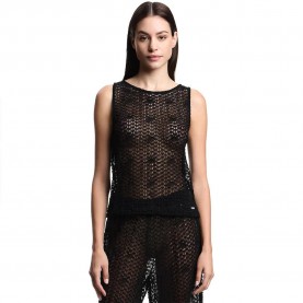 Потник Emporio armani EW000607_AF20251 Sleeveless Top - Black (Black) потник,дамски,топове,emporio,armani,ew000607,af20251,sleeveless,top,black,(black)