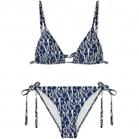 Emporio armani EW000799_AF20242 Triangle bikini - Blue (Ink / Logo White) дамски,бански,костюми,emporio,armani,ew000799,af20242,triangle,bikini,blue,(ink,logo,white)