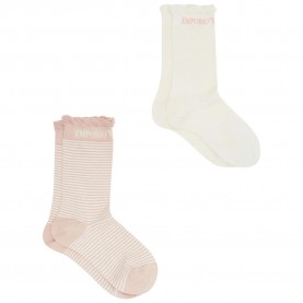 Чорапи Emporio armani EW003355_AF20516 short socks 2 pairs - Beige (Stripes / Nude) чорапи,мъжки,чорапи,дамски,чорапи,emporio,armani,ew003355,af20516,short,socks,2,pairs,beige,(stripes,nude)