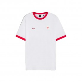 Тениска BOSS BC Lux short sleeve T-shirt - White (Natural / Natural) тениска,мъжки,тениски,дамски,тениски,boss,bc,lux,short,sleeve,t,shirt,white,(natural,natural)