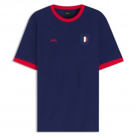 Тениска BOSS BC Lux short sleeve T-shirt - Blue (Navy) тениска,мъжки,тениски,дамски,тениски,boss,bc,lux,short,sleeve,t,shirt,blue,(navy)
