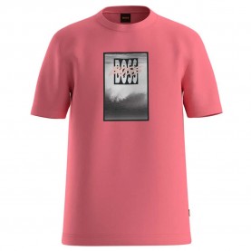 Тениска BOSS Dj T-shirt - Pink (Light / Pastel Red) тениска,мъжки,тениски,дамски,тениски,boss,dj,t,shirt,pink,(light,pastel,red)