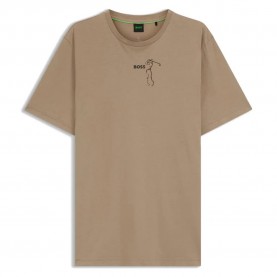 Тениска BOSS GOC Birdie short sleeve T-shirt - Brown (Light / Pastel Green) тениска,мъжки,тениски,дамски,тениски,boss,goc,birdie,short,sleeve,t,shirt,brown,(light,pastel,green)
