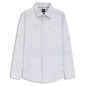 Риза с дълъг ръкав BOSS Hank 10276933 long sleeve shirt - White (Medium Blue) риза,с,дълъг,ръкав,дамски,ризи,мъжки,ризи,boss,hank,10276933,long,sleeve,shirt,white,(medium,blue)