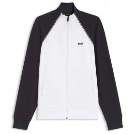 Блуза BOSS Join Saggy 10276629 full zip sweatshirt - White (White) блуза,мъжки,пуловери,boss,join,saggy,10276629,full,zip,sweatshirt,white,(white)