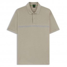 Блуза с яка BOSS Paddy Stripe 10276628 short sleeve polo - Beige (Light Beige) блуза,с,яка,дамски,блузи,с,яка,мъжки,блузи,с,яка,boss,paddy,stripe,10276628,short,sleeve,polo,beige,(light,beige)