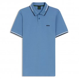 BOSS Pau10255848 short sleeve polo - Blue (Light / Pastel Blue) дамски,блузи,с,яка,мъжки,блузи,с,яка,boss,pau10255848,short,sleeve,polo,blue,(light,pastel,blue)
