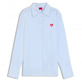 HUGO Erselia 10277310 long sleeve blouse - Blue (Open Miscellaneous) дамски,блузи,hugo,erselia,10277310,long,sleeve,blouse,blue,(open,miscellaneous)