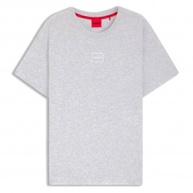 Тениска HUGO Laze 10261152 RED short sleeve T-shirt - Grey (Light / Pastel Grey) тениска,мъжки,тениски,дамски,тениски,hugo,laze,10261152,red,short,sleeve,t,shirt,grey,(light,pastel,grey)