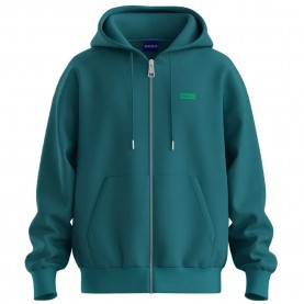 Блуза HUGO Nardimez 10257685 BLUE full zip sweatshirt - Green / Blue (Turquoise / Aqua) блуза,мъжки,пуловери,hugo,nardimez,10257685,blue,full,zip,sweatshirt,green,blue,(turquoise,aqua)