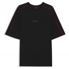 Тениска HUGO Palo 10277514 short sleeve T-shirt - Black (Black) тениска,мъжки,тениски,дамски,тениски,hugo,palo,10277514,short,sleeve,t,shirt,black,(black)