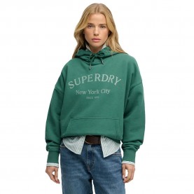 суичър,дамски,блузи,superdry,luxe,casual,relaxed,hoodie,green,(pine,green)