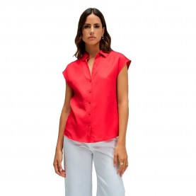 Дънки Salsa jeans Basic Sleeveless Shirt - Red (Dark Red) дънки,дамски,ризи,мъжки,ризи,salsa,jeans,basic,sleeveless,shirt,red,(dark,red)