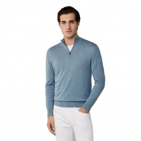 блуза,мъжки,пуловери,дамски,пуловери,hackett,hm7000137,half,zip,sweater,blue,(dusty,blue)