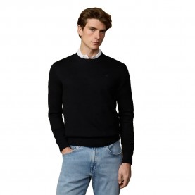 Блуза Hackett HM7000116 sweater - Black (Black) блуза,мъжки,пуловери,дамски,пуловери,hackett,hm7000116,sweater,black,(black)