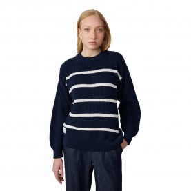 Блуза Makia Dalsbruk knit sweater - Blue (Navy-White) блуза,мъжки,пуловери,дамски,пуловери,makia,dalsbruk,knit,sweater,blue,(navy,white)