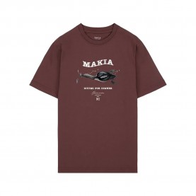 Тениска Makia Loon short sleeve T-shirt - Brown (Chocolate) тениска,мъжки,тениски,дамски,тениски,makia,loon,short,sleeve,t,shirt,brown,(chocolate)