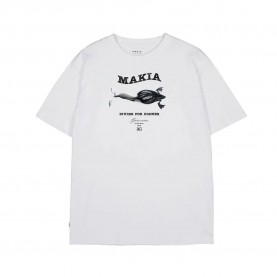 Тениска Makia Loon short sleeve T-shirt - White (White) тениска,мъжки,тениски,дамски,тениски,makia,loon,short,sleeve,t,shirt,white,(white)