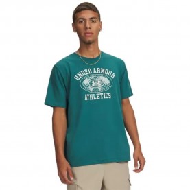 Тениска Under armour 60/40S Armor Globe short sleeve T-shirt - Green (Green) тениска,мъжки,тениски,дамски,тениски,under,armour,60,40s,armor,globe,short,sleeve,t,shirt,green,(green)