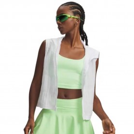 Елек Under armour Rival Woven Ruched vest - White (White) елек,дамски,жилетки,under,armour,rival,woven,ruched,vest,white,(white)