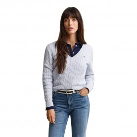 Блуза Gant 4800101 sweater - Blue (Light Blue) блуза,мъжки,пуловери,дамски,пуловери,gant,4800101,sweater,blue,(light,blue)