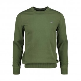 Блуза Gant 8030561 Classic sweater - Green (Dry Herb Green) блуза,мъжки,пуловери,дамски,пуловери,gant,8030561,classic,sweater,green,(dry,herb,green)