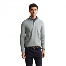 блуза,мъжки,пуловери,дамски,пуловери,gant,classic,half,zip,sweater,grey,(ceramic,grey)