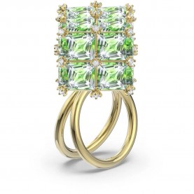 бижутерия,swarovski,5610908,ring,golden,(green)