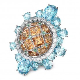 бижутерия,swarovski,5620690,ring,golden,(multicolored)