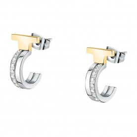 бижутерия,trussardi,tjaxc35,earrings,silver,(golden)