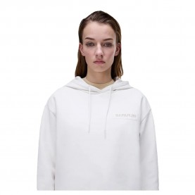 Суичър Napapijri Clarao Fleece hoodie - White (White Whisper) суичър,дамски,блузи,napapijri,clarao,fleece,hoodie,white,(white,whisper)