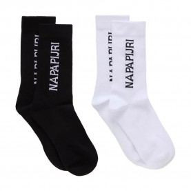 чорапи,мъжки,чорапи,дамски,чорапи,napapijri,hoku,1,crew,socks,2,units,white,black,(mzl)