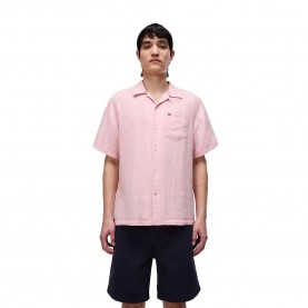 Риза с къс ръкав Napapijri Linen 1 short sleeve shirt - Pink (Zephyr) риза,с,къс,ръкав,дамски,ризи,мъжки,ризи,napapijri,linen,1,short,sleeve,shirt,pink,(zephyr)