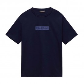 Тениска Napapijri New Box Logo short sleeve T-shirt - Blue (Blue Marine) тениска,мъжки,тениски,дамски,тениски,napapijri,new,box,logo,short,sleeve,t,shirt,blue,(blue,marine)