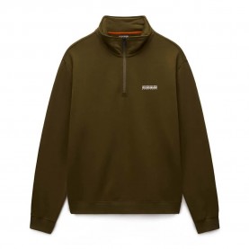 блуза,мъжки,пуловери,napapijri,small,box,half,zip,sweatshirt,green,(dark,olive)