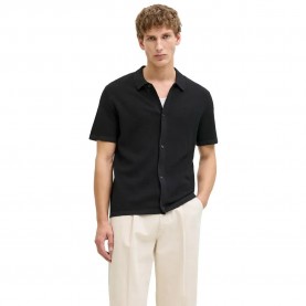 Блуза Jack & jones George short sleeve sweater - Black (Black) блуза,мъжки,пуловери,дамски,пуловери,jack,&,jones,george,short,sleeve,sweater,black,(black)